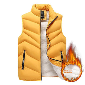 Men's Autumn And Winter Warm Outdoor Lamb Wool Vest Brit Style