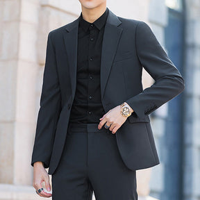 Business Casual Korean-style Slim-fit Trendy High-end Suit Men's Jacket Brit Style