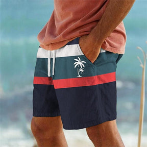 Hawaii Beach European And American Printed Casual Men's Shorts Brit Style