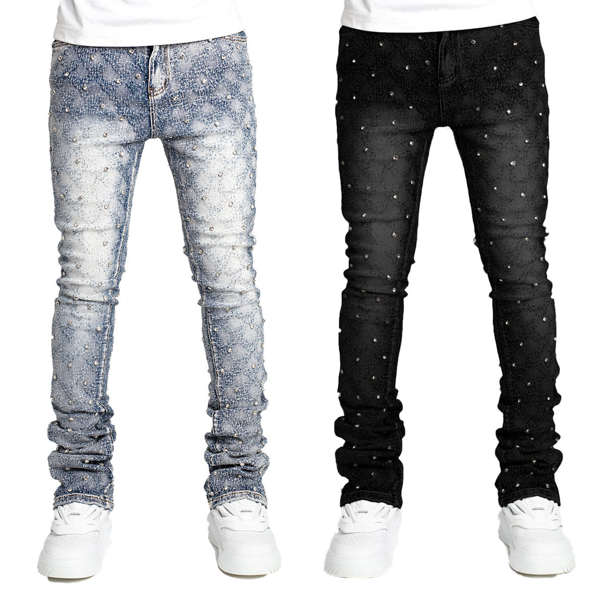 Fashion Personality Straight Men's Jeans Brit Style