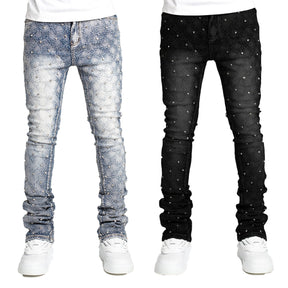 Fashion Personality Straight Men's Jeans Brit Style