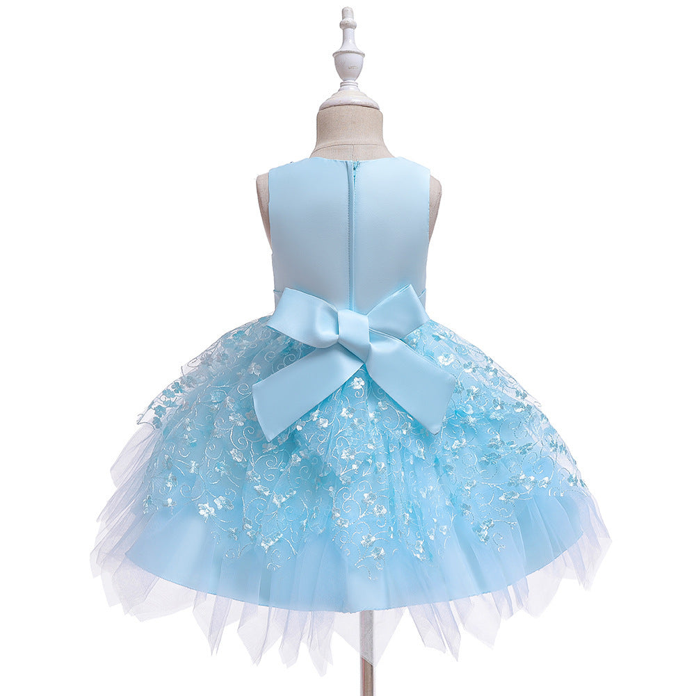 Clothing Baby Girls Middle And Small Children Kindergarten Dresses Brit Style