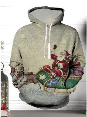 Santa Claus Men's Pattern Hoodie Brit Style