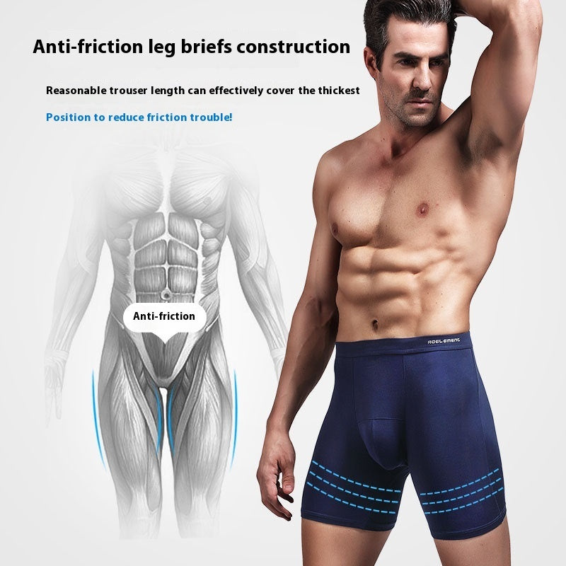 Tight Lengthened Sports Underwear Anti-wear Leg Men's Breathable Boxers Plus Size Brit Style