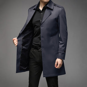 Mid-length Trench Coat Men's Casual Suit Brit Style