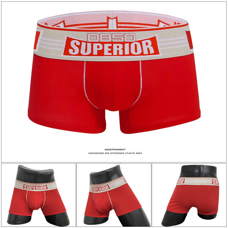 Fashionable Wide-brimmed Belt Cotton Sports Hip Raise Slim Fit Boxers Brit Style