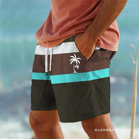 Hawaii Beach European And American Printed Casual Men's Shorts Brit Style