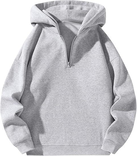 American Casual Zipper Hoodie Loose Sports Sweater Brit Style