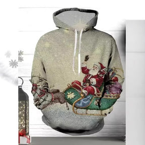 Santa Claus Men's Pattern Hoodie Brit Style