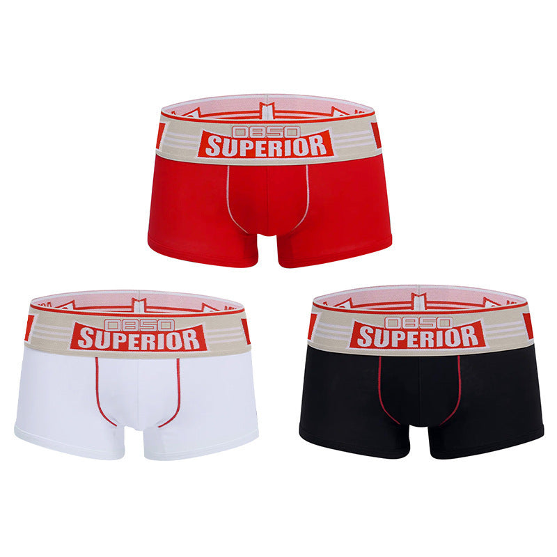 Fashionable Wide-brimmed Belt Cotton Sports Hip Raise Slim Fit Boxers Brit Style