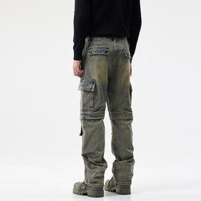 Simple And Stylish Personality Men's Cargo Jeans Brit Style