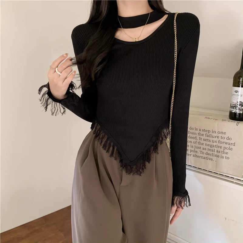 Women's Halter Bottoming Shirt Autumn And Winter Brit Style