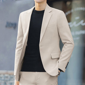 Business Casual Korean-style Slim-fit Trendy High-end Suit Men's Jacket Brit Style