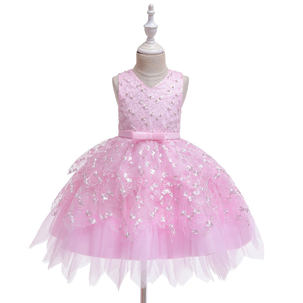 Clothing Baby Girls Middle And Small Children Kindergarten Dresses Brit Style