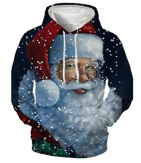 Santa Claus Men's Pattern Hoodie Brit Style