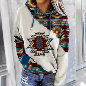 Women's Hoodie Fashionable Ethnic Style Casual Sports Hoodie Brit Style