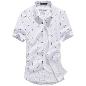 Men's Short-sleeved Shirt Korean-style Slim Fit Brit Style