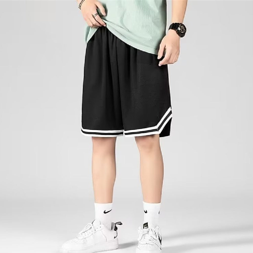 Hong Kong Style Japanese Style Workwear Shorts Men's Casual Loose And Simple Artistic Fifth Pants Brit Style