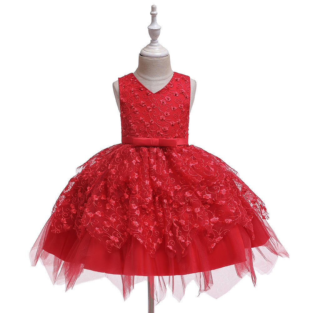 Clothing Baby Girls Middle And Small Children Kindergarten Dresses Brit Style